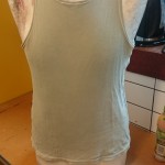 Garment before breaking down - front