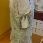 Broken down garment - side