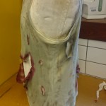 Broken down garment - side