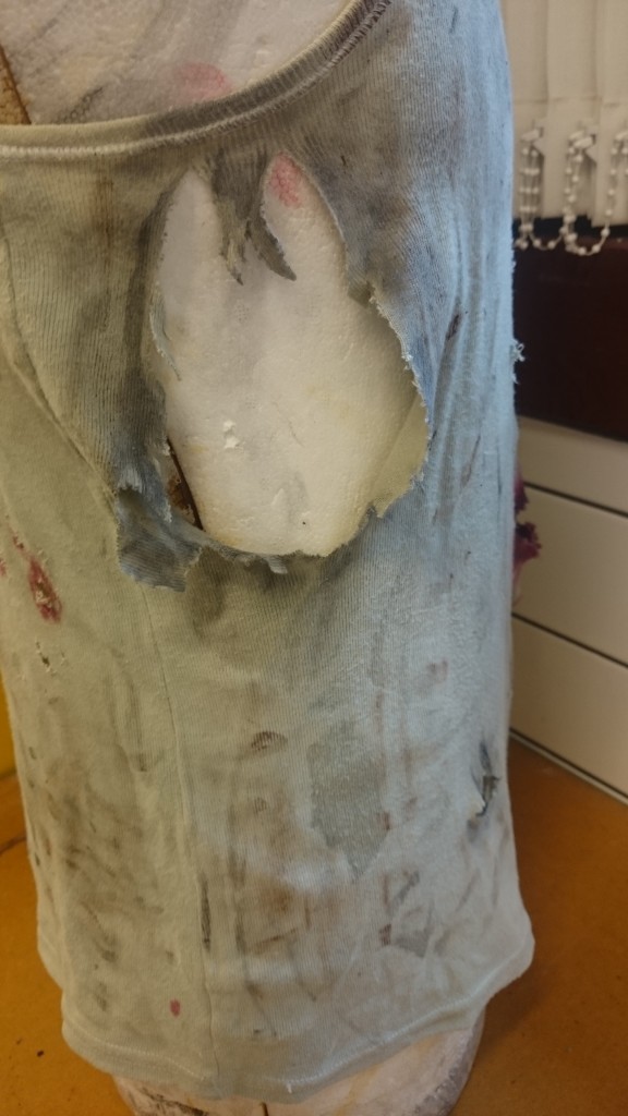Broken down garment