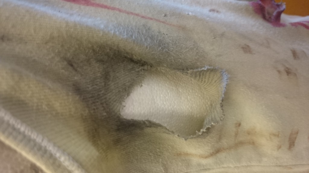 Broken down garment