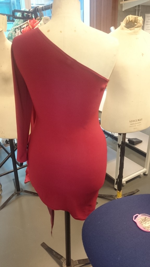 Dress before conversion into leotard - back