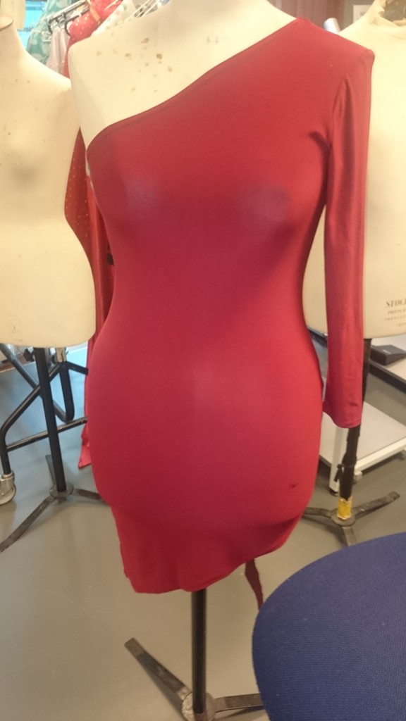 Dress before conversion into leotard - front