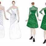 Two dress designs