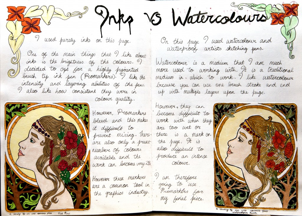 Inks vs Watercolours
