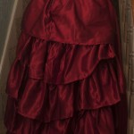 A steampunk costume - back